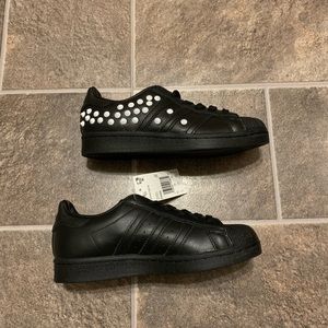 Adidas Superstar White/ Black Studded Women’s Shoe